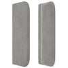 vidaXL Cabeceira de cama c/ abas veludo 93x16x78/88 cm cinzento-claro