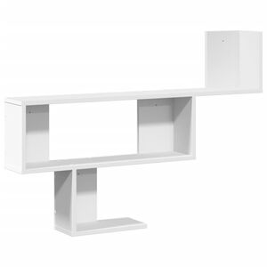 vidaXL Prateleira de parede 100x15x70 cm derivados de madeira branco