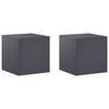 vidaXL Suporte para Plantas 2 pcs Antracite 40 x 40 x 40 cm