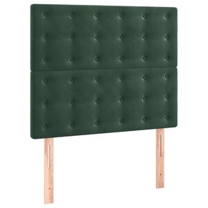 vidaXL Cabeceira Verde Escuro 80x5x118/128 cm Veludo