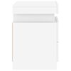 vidaXL Mesas de cabeceira com luzes LED 2 pcs 35x39x55 cm branco