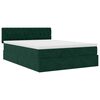 vidaXL Estrutura de cama otomana com colch&atilde;o 140x200 cm verde escuro