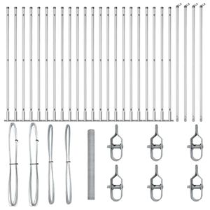 vidaXL Poste de Cerca Prateado