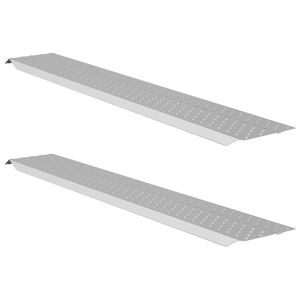 vidaXL Rampas de Carga 200 kg Prateado 200 kg por pe&ccedil;a A&ccedil;o Galvanizado