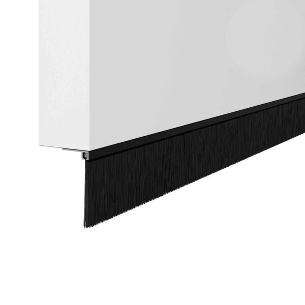 vidaXL Selos de Escovas para Porta com Parafuso 6 pcs Preto 100 cm