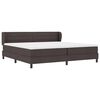 vidaXL Cama Box com colch&atilde;o Marrom Escuro 200 x 200 cm tecido
