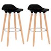 vidaXL Bancos de bar 2 pcs preto