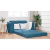 vidaXL Sof&aacute;-Cama 60cm Azul Veludo