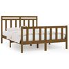 vidaXL Estrutura de cama 140x200 cm pinho maci&ccedil;o castanho-mel