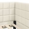 vidaXL Estrutura de Cama de Canto Creme 100 cm x 200 cm Veludo