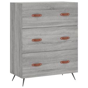 vidaXL C&oacute;moda 69,5x34x90 cm derivados de madeira cinzento sonoma