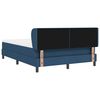 vidaXL Cama Box com colch&atilde;o com cabeceira Azul 160 x 200 cm tecido