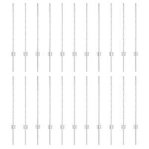 vidaXL Poste de Cerca Embutido 22 unid. Prateado 120 cm