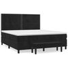 vidaXL Cama com molas/colch&atilde;o 180x200 cm veludo preto