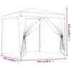 vidaXL Tenda festas c/ 4 paredes laterais rede 2,5x2,5m PEAD antracite