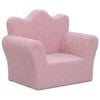 vidaXL Sof&aacute; infantil pel&uacute;cia macia rosa