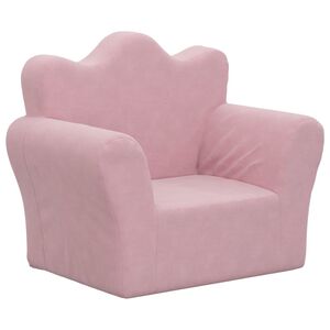 vidaXL Sof&aacute; infantil pel&uacute;cia macia rosa