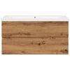 vidaXL Arm&aacute;rio com lavat&oacute;rio embutido carvalho artisiano