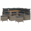 vidaXL Conjunto de Sof&aacute; de Jardim com almofada 8 pcs Cinzeto