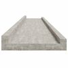 vidaXL Prateleiras de parede 4 pcs 115x9x3 cm cinzento cimento