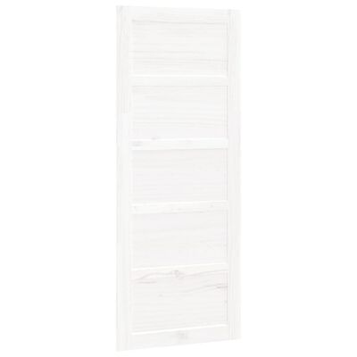 vidaXL Porta de celeiro 80x1,8x204,5 cm madeira de pinho maciça branco