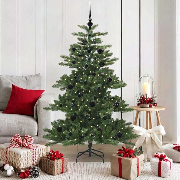 vidaXL &Aacute;rvore de Natal Articulada Artificial Verde 150 cm PVC e A&ccedil;o