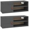 vidaXL Arm&aacute;rios de parede 2 pcs 80x30x30 cm pinho maci&ccedil;o cinzento