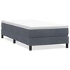 vidaXL Cama com molas sem colch&atilde;o cinza-escuro 80x220 cm veludo