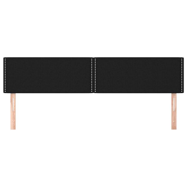 vidaXL Cabeceiras preto 180x5x78/88 cm tecido