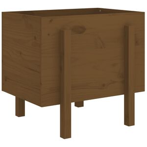 vidaXL Vaso/floreira de jardim 62x50x57 cm pinho maci&ccedil;o castanho-mel
