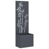 vidaXL Tela de Privacidade para Jardim Floral Antracite 50 x 150 cm