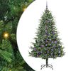 vidaXL &Aacute;rvore de Natal Artificial Pr&eacute;-iluminada com Conjunto de Bolas
