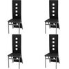 vidaXL Cadeiras de jantar 4 pcs couro artificial preto