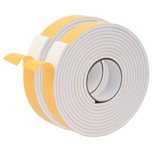 vidaXL Fita de espuma autoadesiva 2 pcs Branco 30mm x 5m Espuma CR