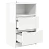 vidaXL Mesa-de-cabeceira com gaveta Branco Brilhante 40 x 30 x 467 cm