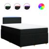 vidaXL Cama boxspring com colch&atilde;o 120x190 cm tecido preto