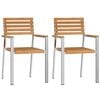 vidaXL ConjuntodeJantarparaJardim 3 pcs Madeira de teca sólida