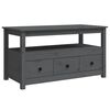 vidaXL Mesa de centro 102x49x55 cm pinho maci&ccedil;o cinza