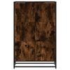 vidaXL Arm&aacute;rio alto 68x35x106,5 cm madeira e metal carvalho fumado