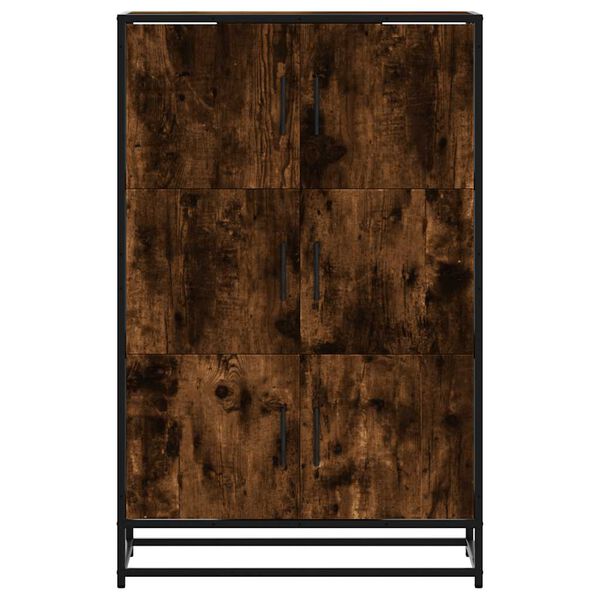 vidaXL Arm&aacute;rio alto 68x35x106,5 cm madeira e metal carvalho fumado