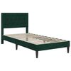 vidaXL Estrutura de cama com colch&atilde;o Verde Escuro 90 x 190 cm Veludo