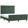 vidaXL Estrutura de cama sem colch&atilde;o 140x200 cm veludo verde-escuro