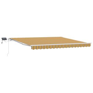 vidaXL Toldo retr&aacute;til Multicolor 400 &times; 300 cm Tecido e Alum&iacute;nio