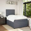 vidaXL Cama boxspring com colch&atilde;o 120x200 cm veludo cinzento-escuro