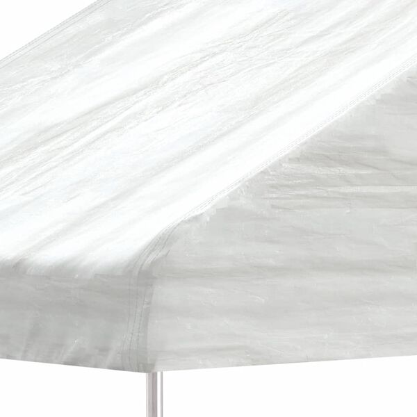 vidaXL Gazebo com telhado 4,46x4,08x3,22 m polietileno branco