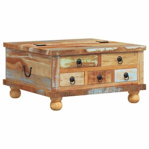 vidaXL Mesa de centro madeira recuperada 70x70x38 cm