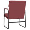 vidaXL Cadeira lounge 55x64x80 cm couro artificial vermelho tinto