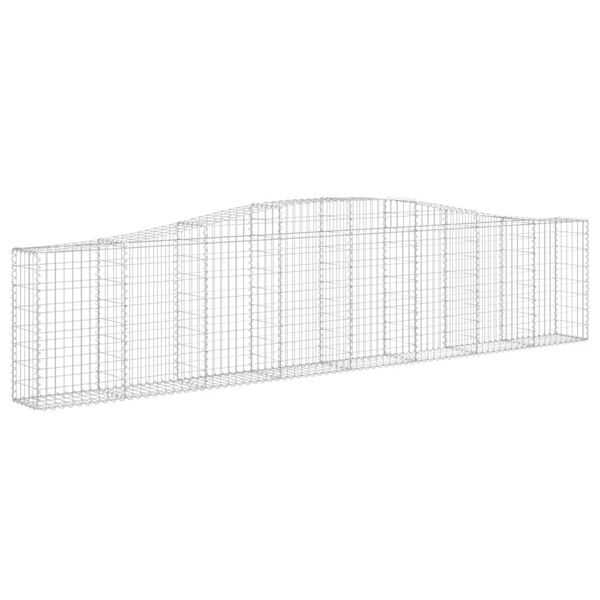 vidaXL Cestos gabião arqueados 5 pcs 400x30x80/100cm ferro galvanizado