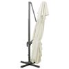 vidaXL Guarda-sol de jardim cantilever com topo duplo cor areia 400x300 cm