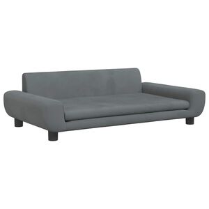 vidaXL Cama para c&atilde;es 100x54x33 cm veludo cinzento-escuro